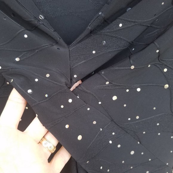 Brittany Black - Black Sleeveless Shirt with Silver Sequins - Picture 5 of 7